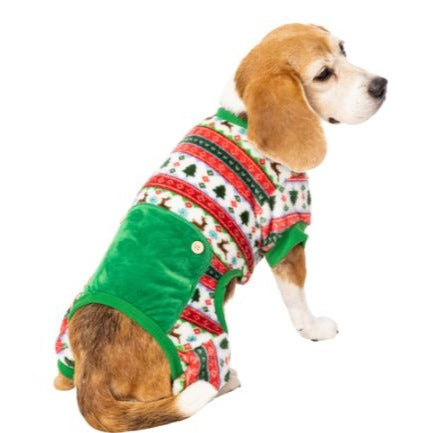 Holiday Christmas Dog Pet Pajamas Large NWOT