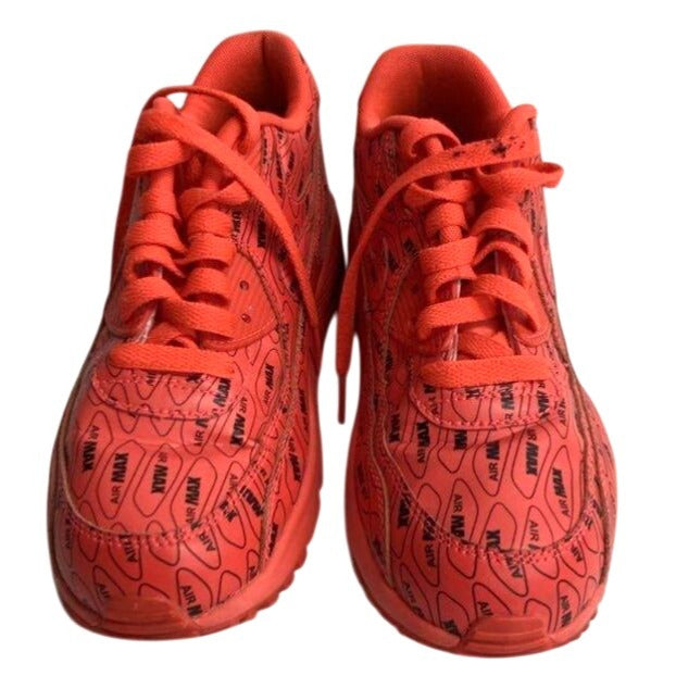 Nike Air Max Shoes Red All-Over Print Youth Size 6.5Y Athletic Sneakers