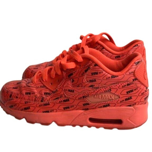 Nike Air Max Shoes Red All-Over Print Youth Size 6.5Y Athletic Sneakers