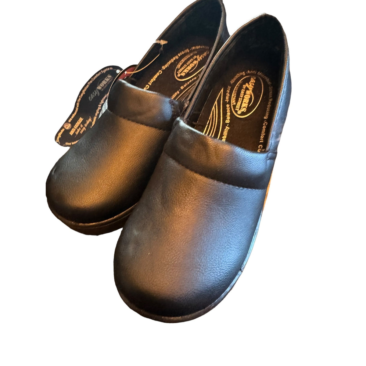 Easy Works Natural Uniform Women's Slip-Resistant Clogs Size 6 Black