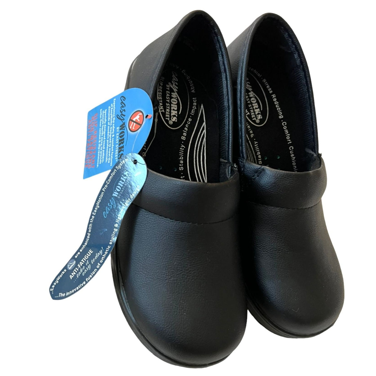 Easy Works Natural Uniform Women's Slip-Resistant Clogs Size 6 Black