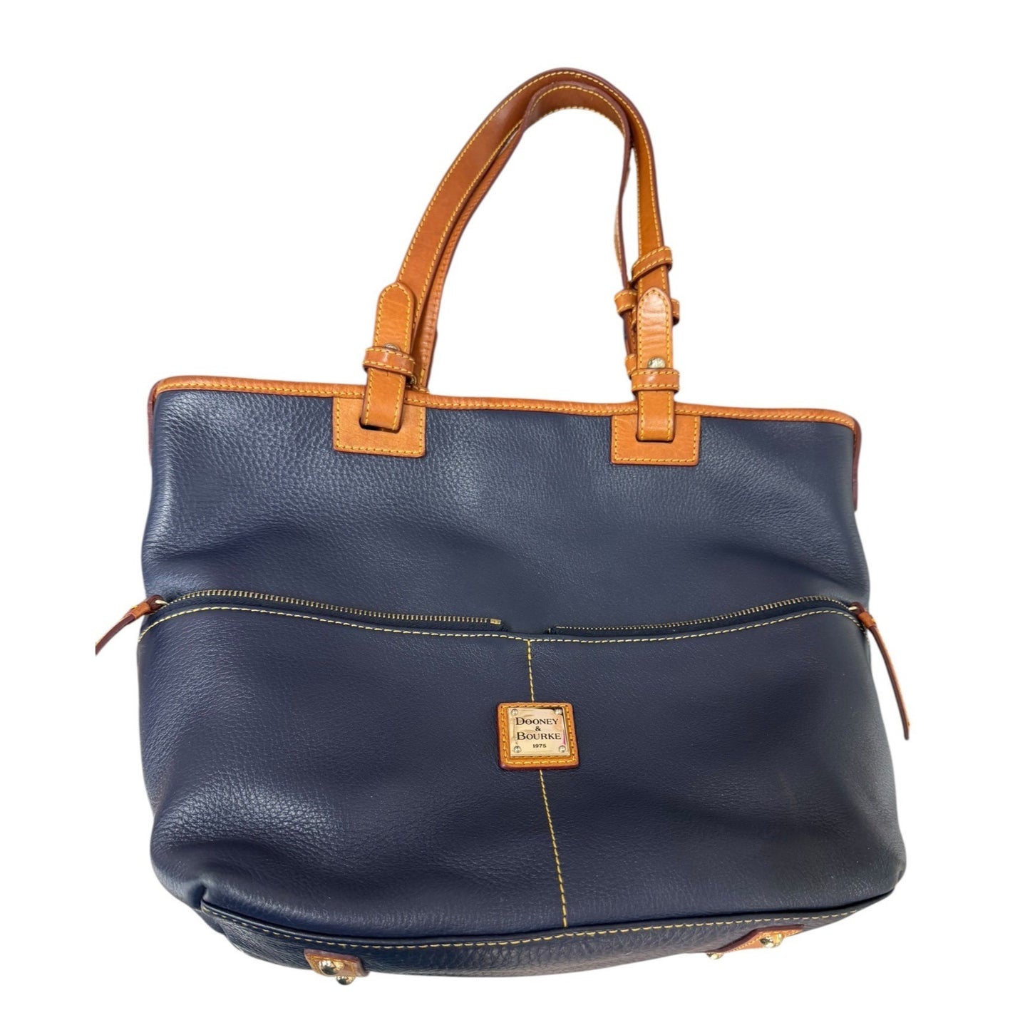 Dooney & Bourke Camden Shopper Tote in Pebbled Navy Leather