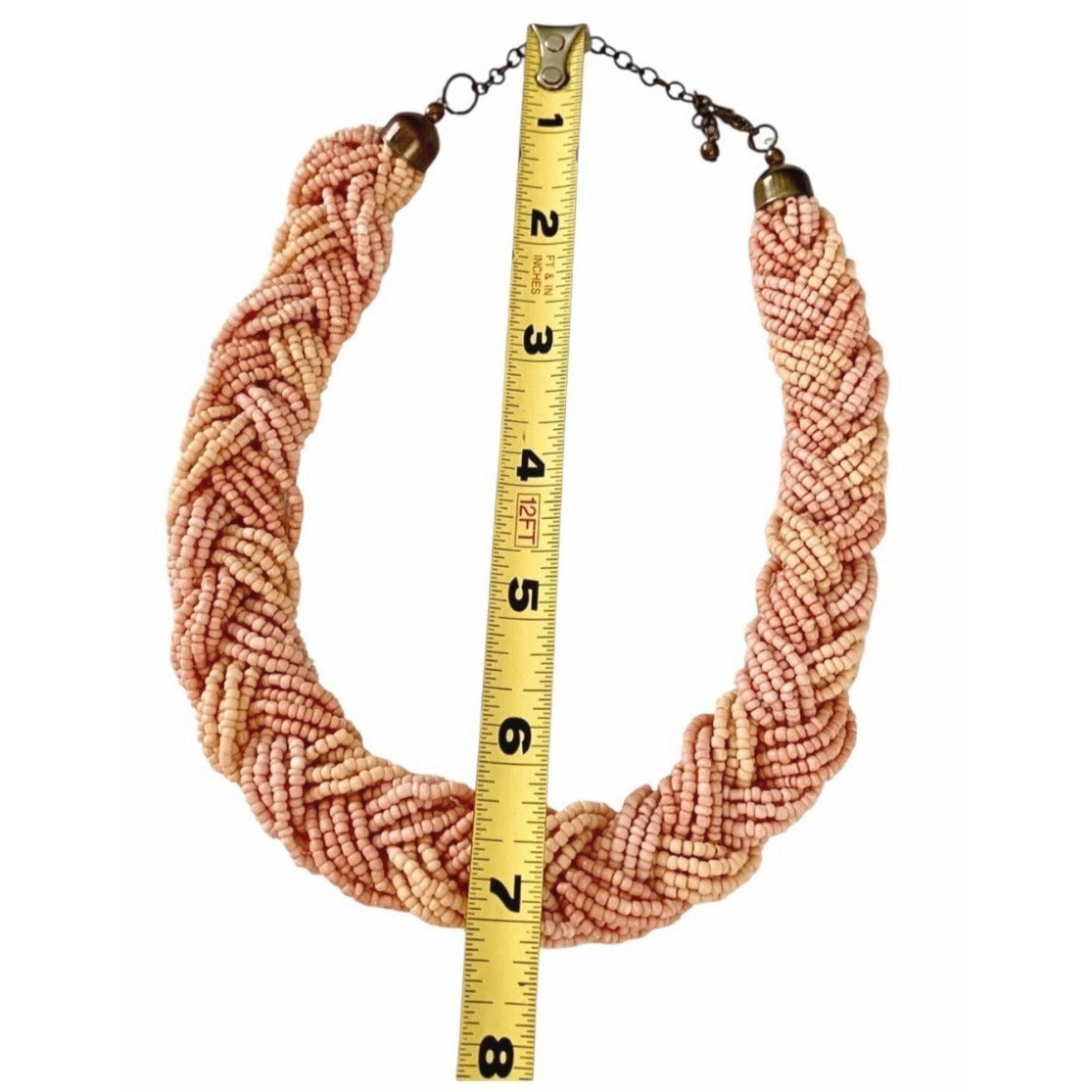 Pink Coral Multi-Strand Bead Necklace