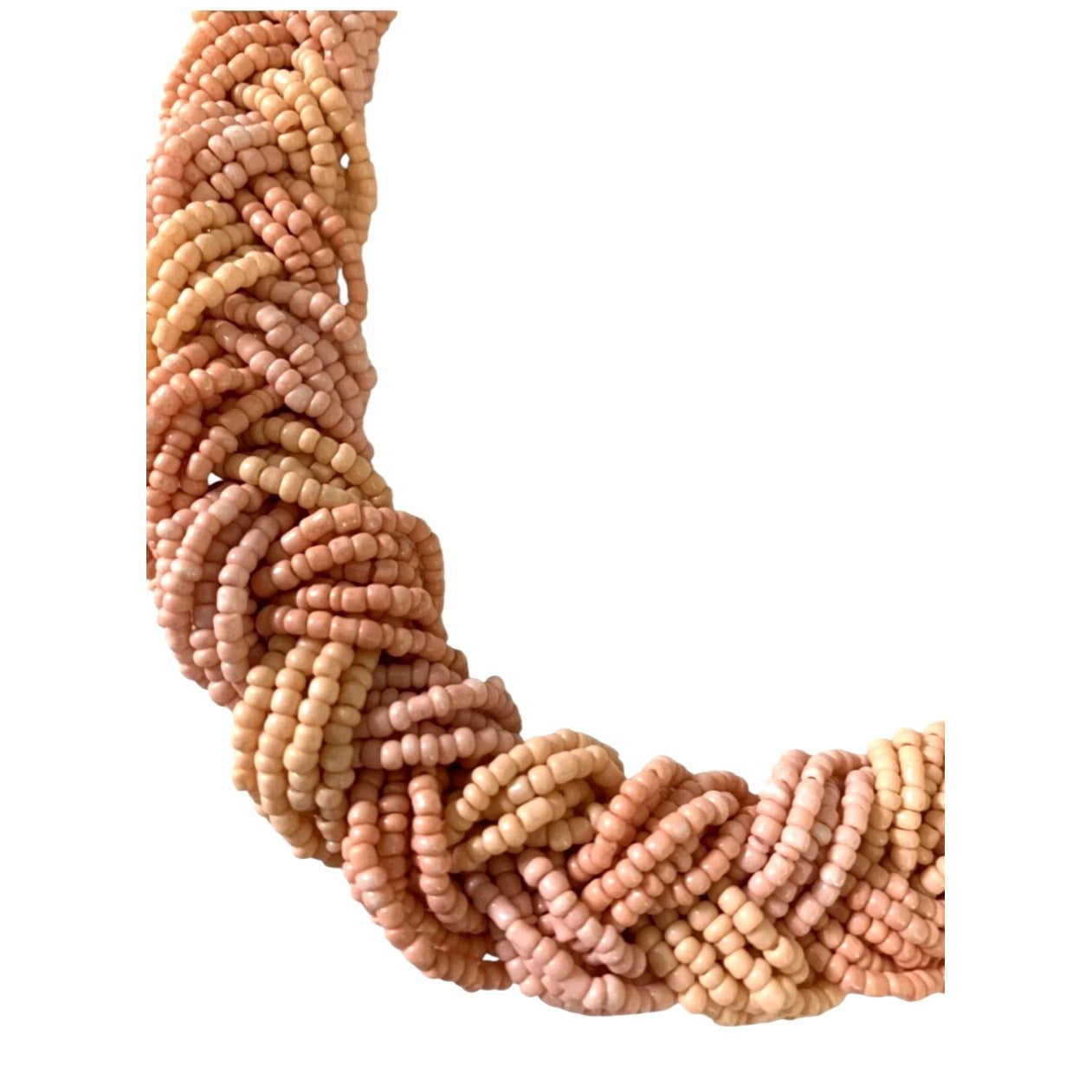 Pink Coral Multi-Strand Bead Necklace