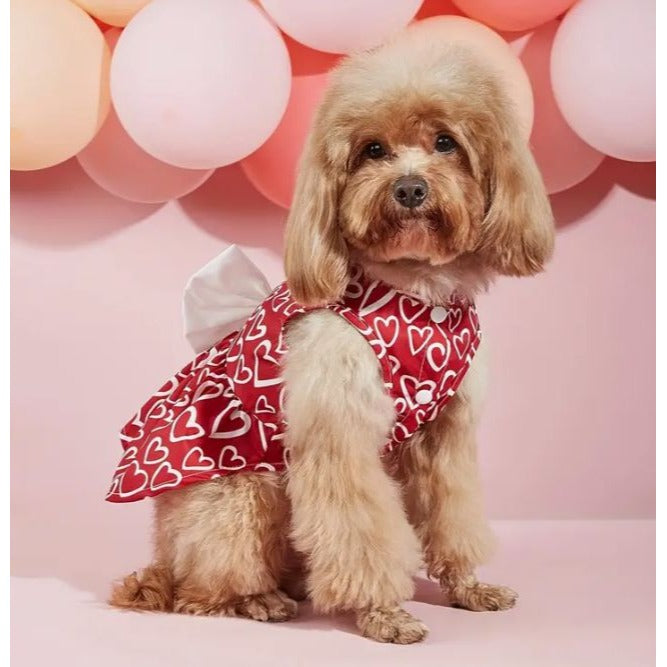 Red Heart Valentine Dog Pet Cat Dress NWOT Small