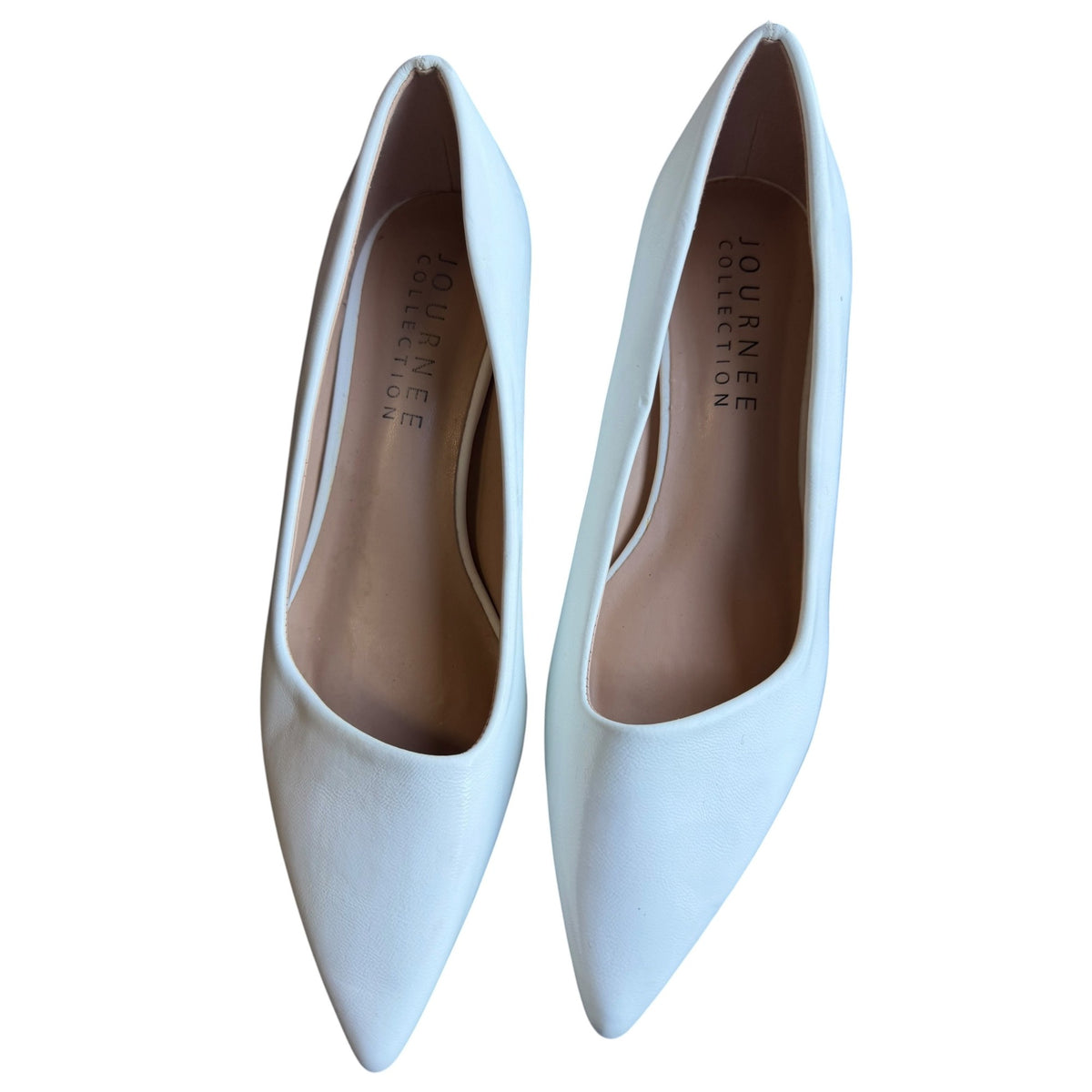 Journee Collection Pammie Vegan Leather Kitten Heels Women's Size 7.5 WD