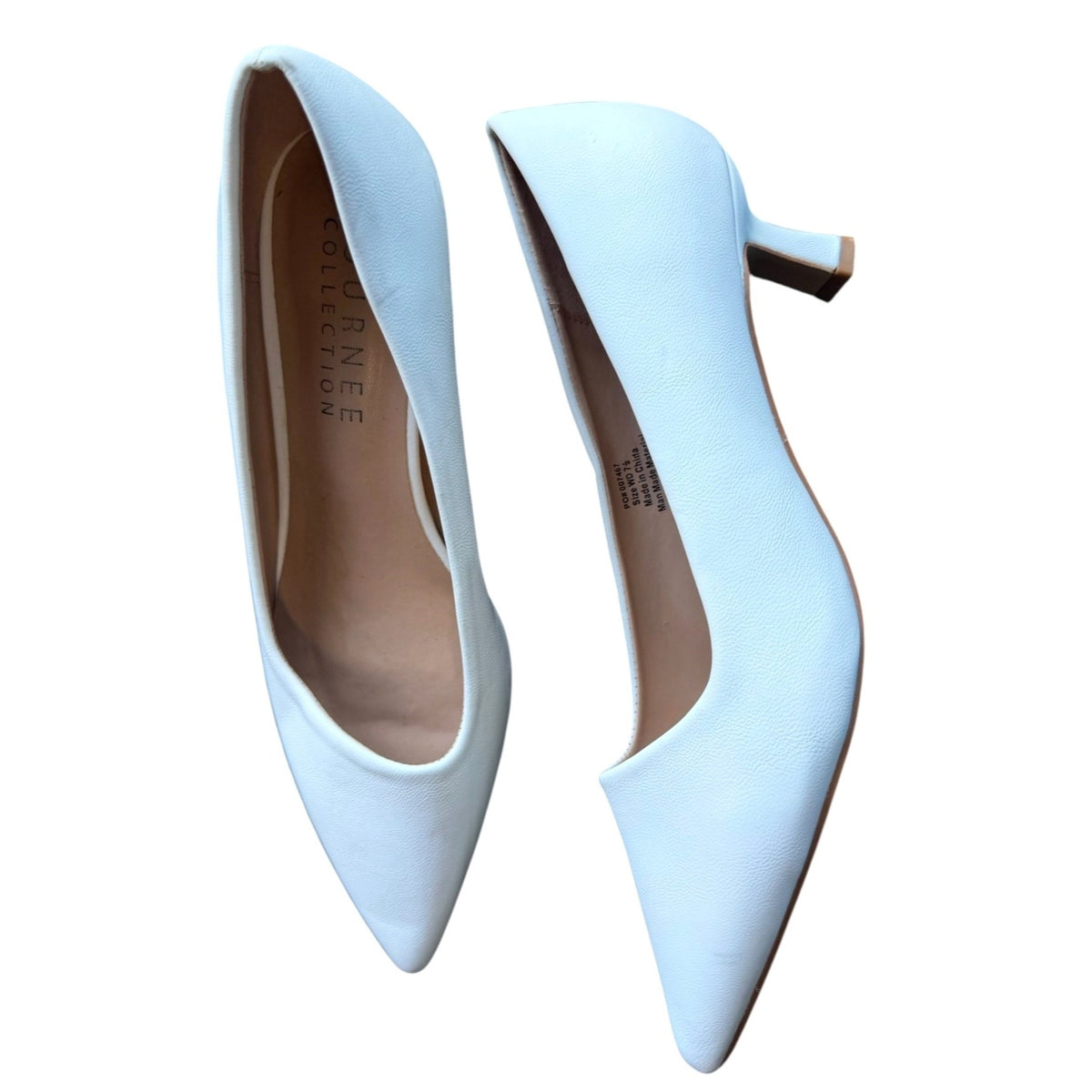 Journee Collection Pammie Vegan Leather Kitten Heels Women's Size 7.5 WD