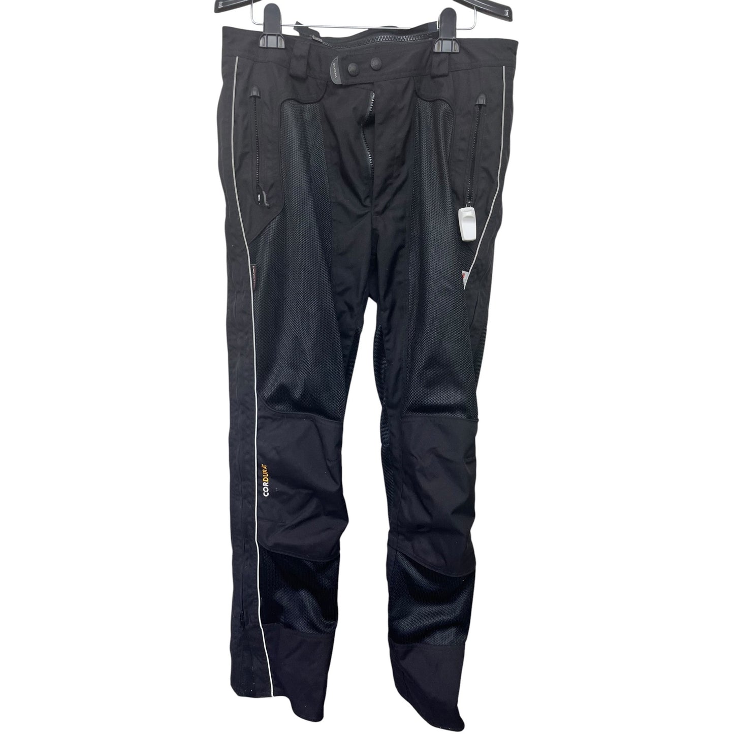 Olympia Moto Sports Mens Black Cordura Motorcycle Pants Size 34 With Reflective Trim