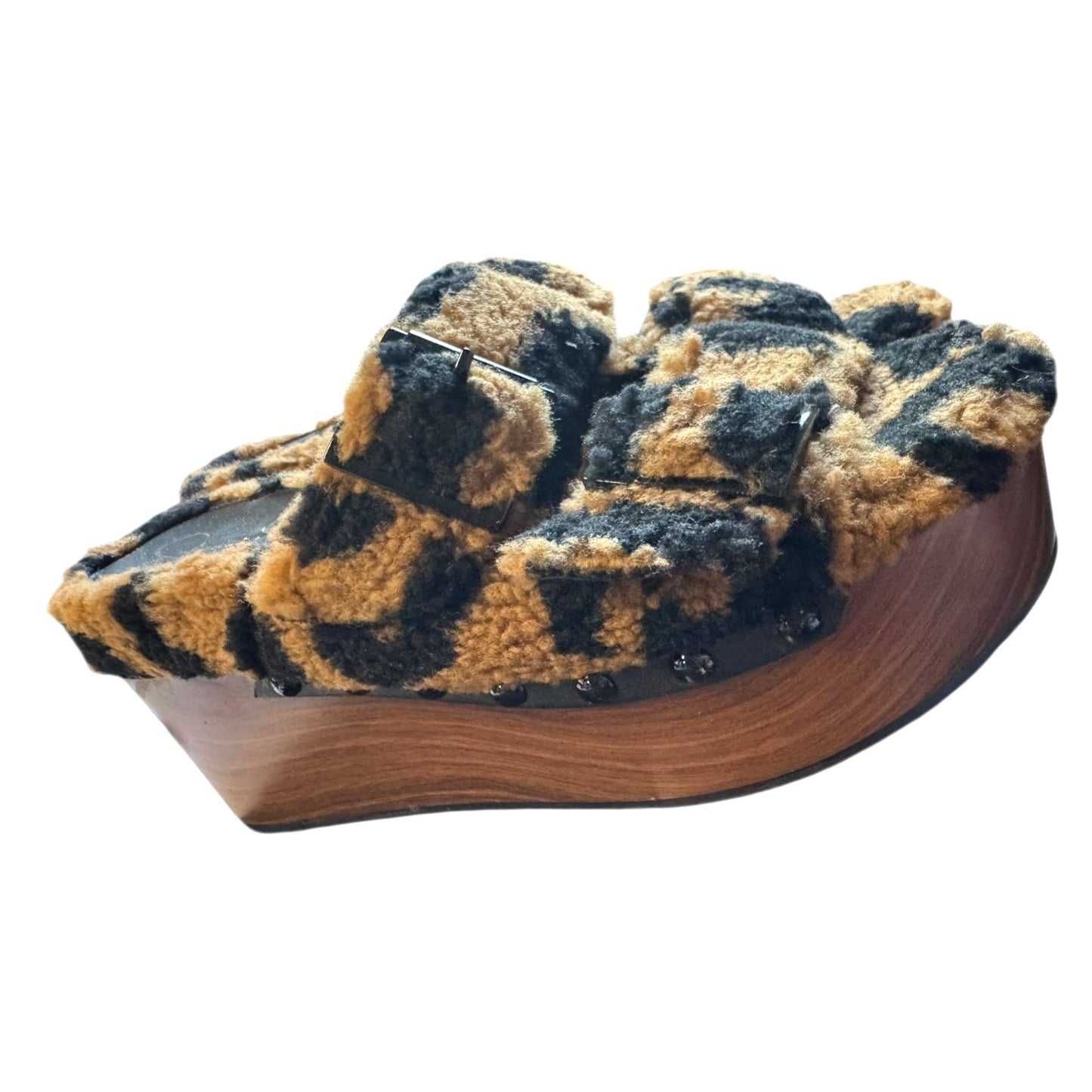 Jessica Simpson Women's Cyriss Clogs Cheetah Fur Platform 8.5 NWOT