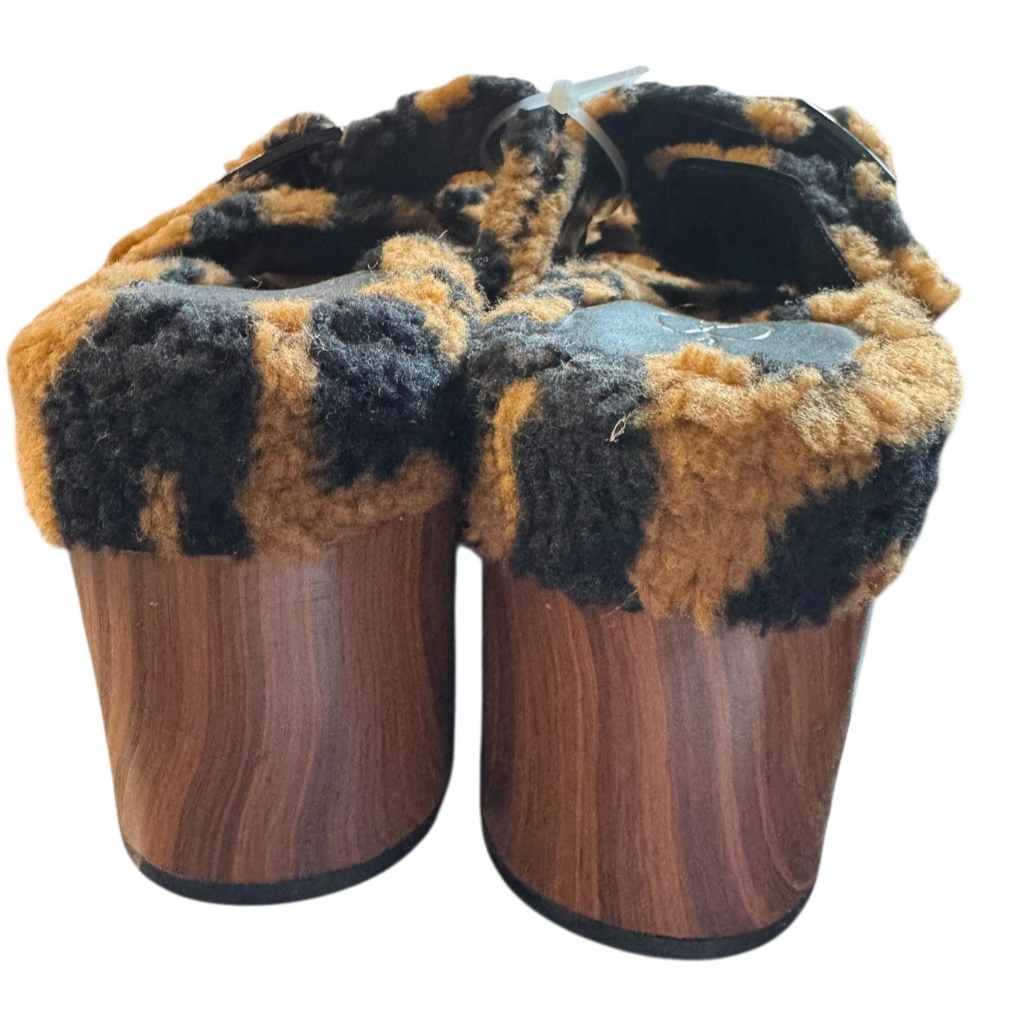 Jessica Simpson Women's Cyriss Clogs Cheetah Fur Platform 8.5 NWOT