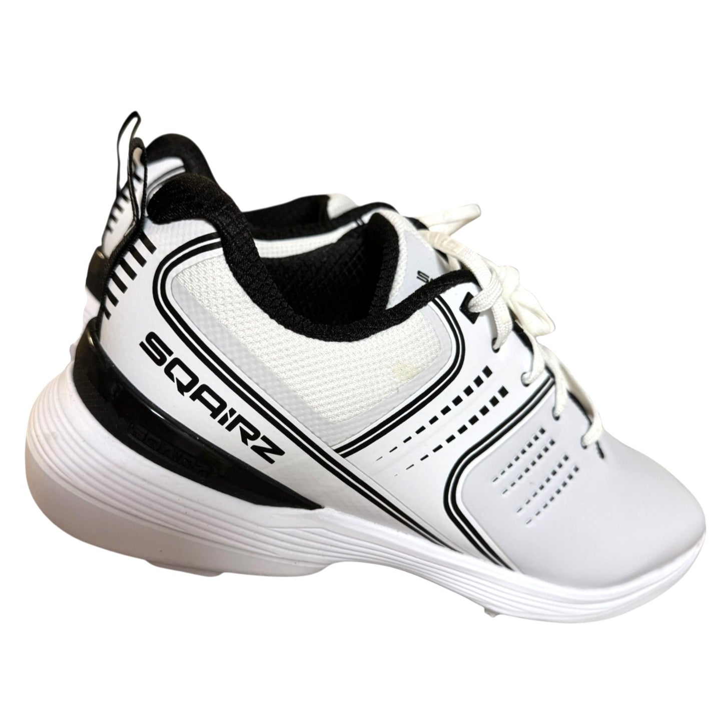 Sqairz Men's White Baseball Cleat Shoes Size 14 NWOB