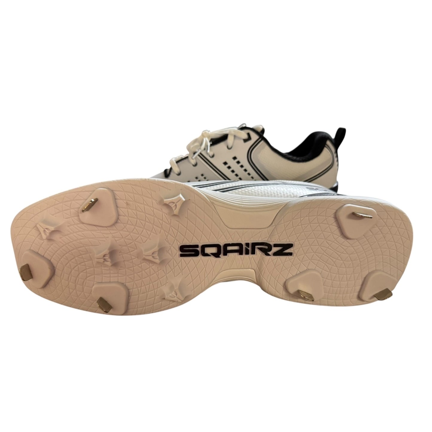 Sqairz Men's White Baseball Cleat Shoes Size 14 NWOB