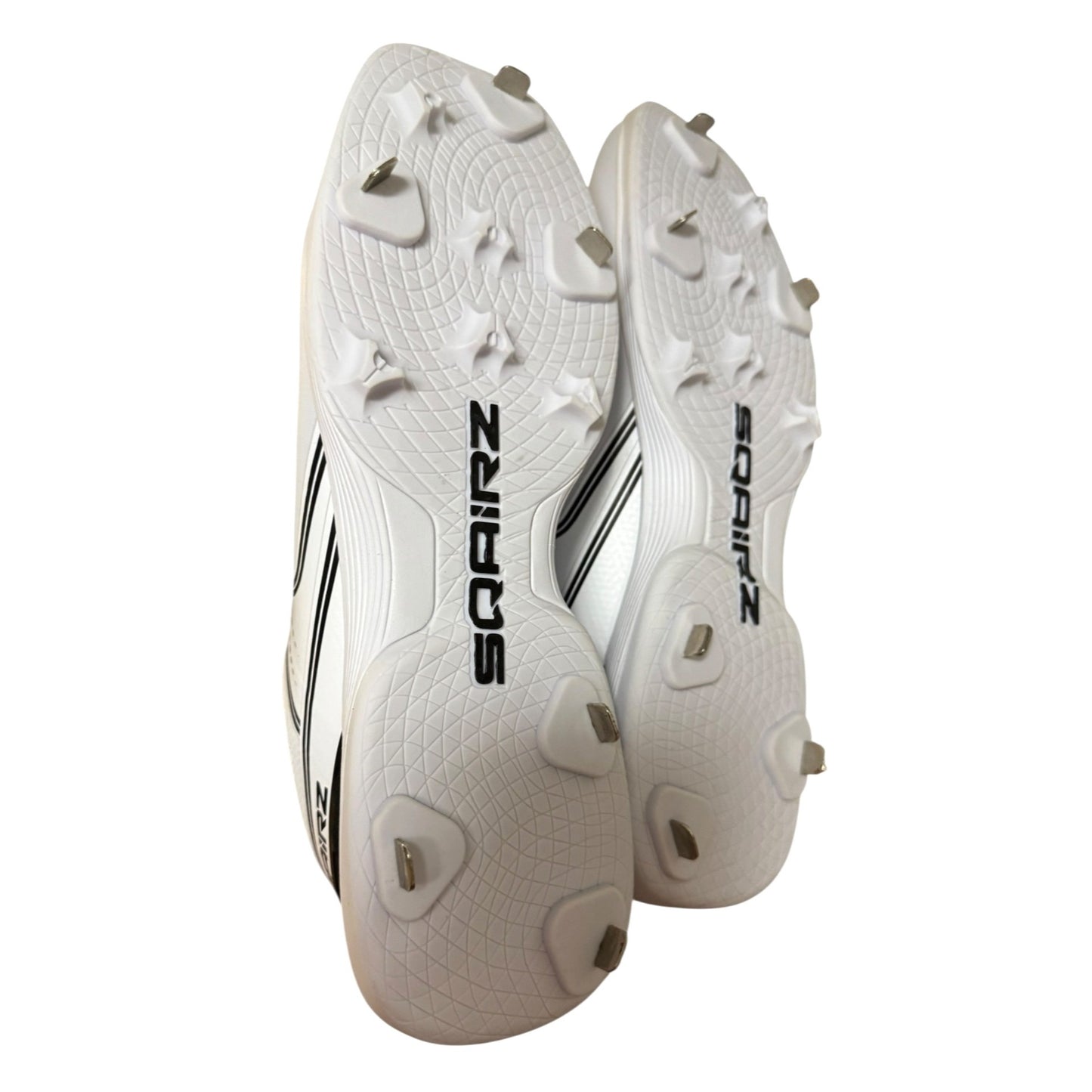 Sqairz Men's White Baseball Cleat Shoes Size 14 NWOB