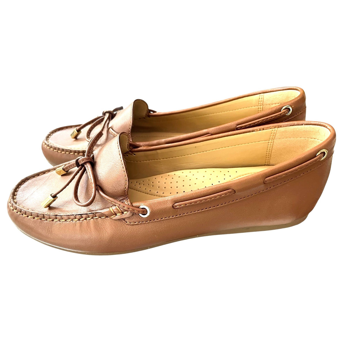 Michael Kors Sutton Moccasin Flat Leather Loafers Size 8.5 Women's