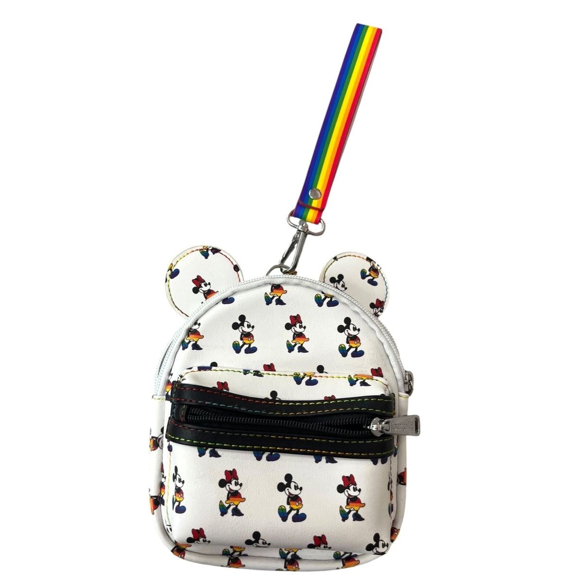 Disney Parks Loungefly Mickey Mouse Rainbow Mini Backpack Keychain