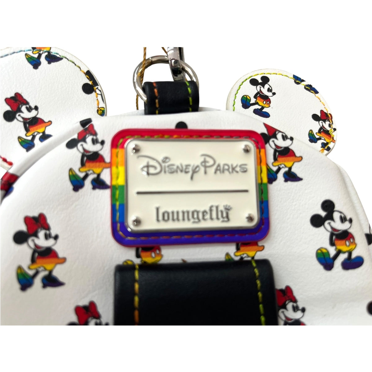 Disney Parks Loungefly Mickey Mouse Rainbow Mini Backpack Keychain