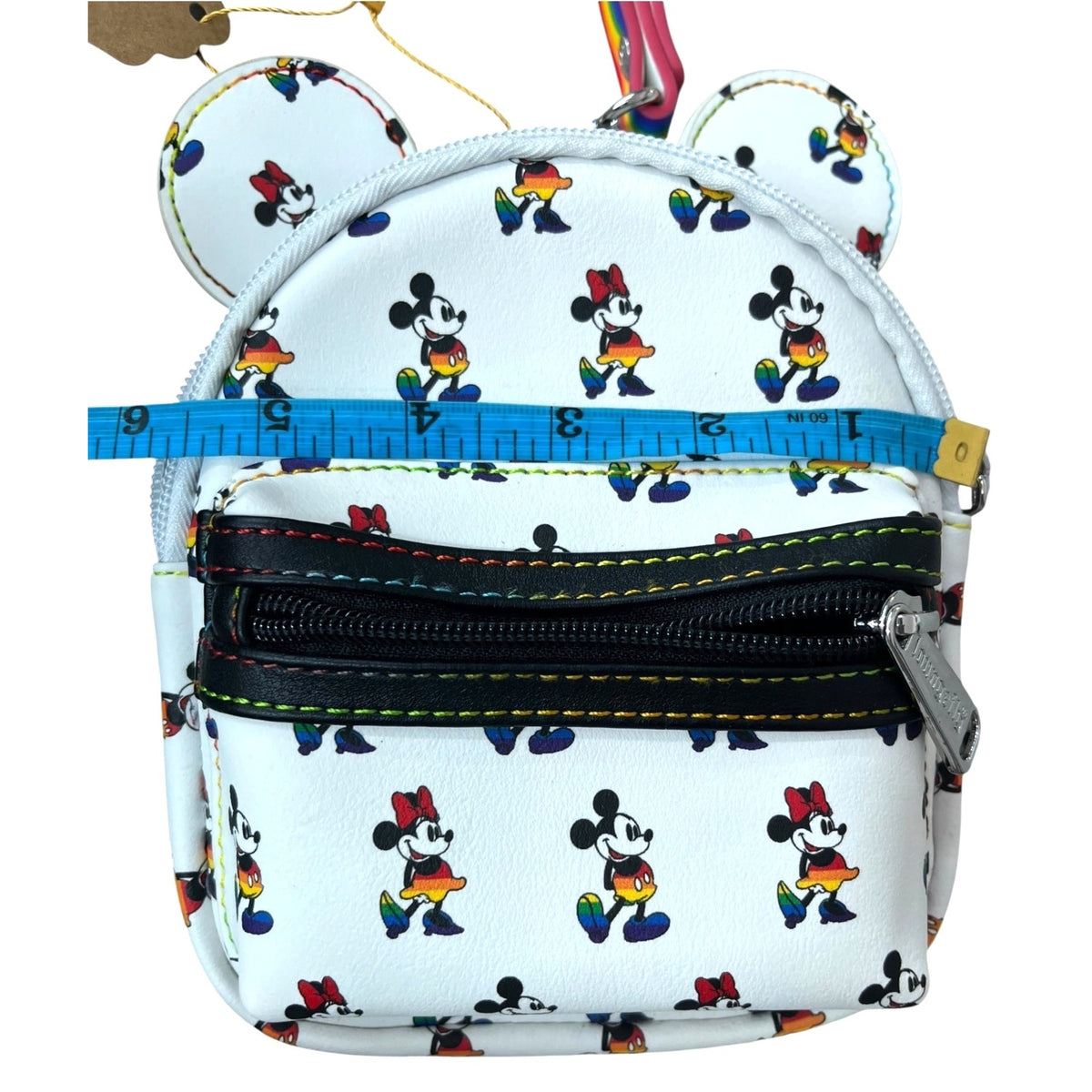 Disney Parks Loungefly Mickey Mouse Rainbow Mini Backpack Keychain