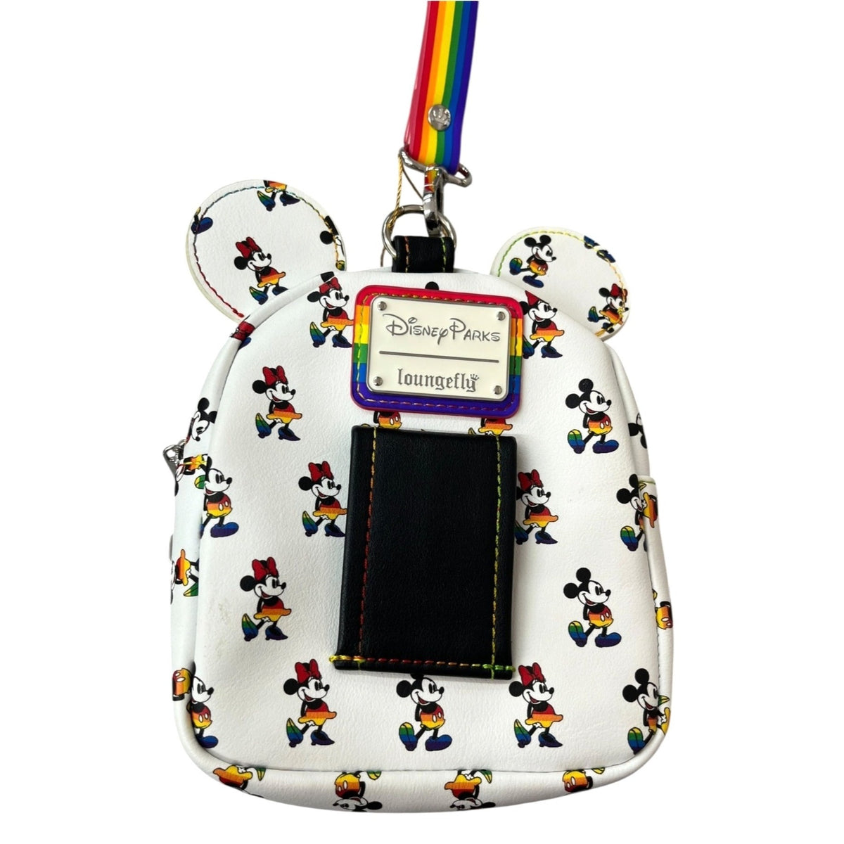 Disney Parks Loungefly Mickey Mouse Rainbow Mini Backpack Keychain