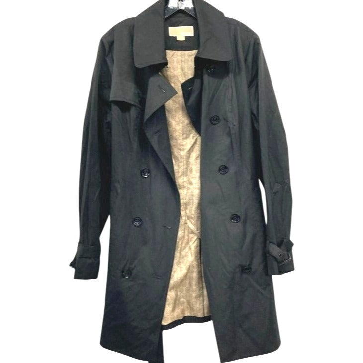 Michael Kors Women's Black Trench Coat W/ Belt Size L