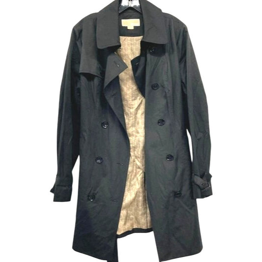 Michael Kors Women's Black Trench Coat W/ Belt Size L