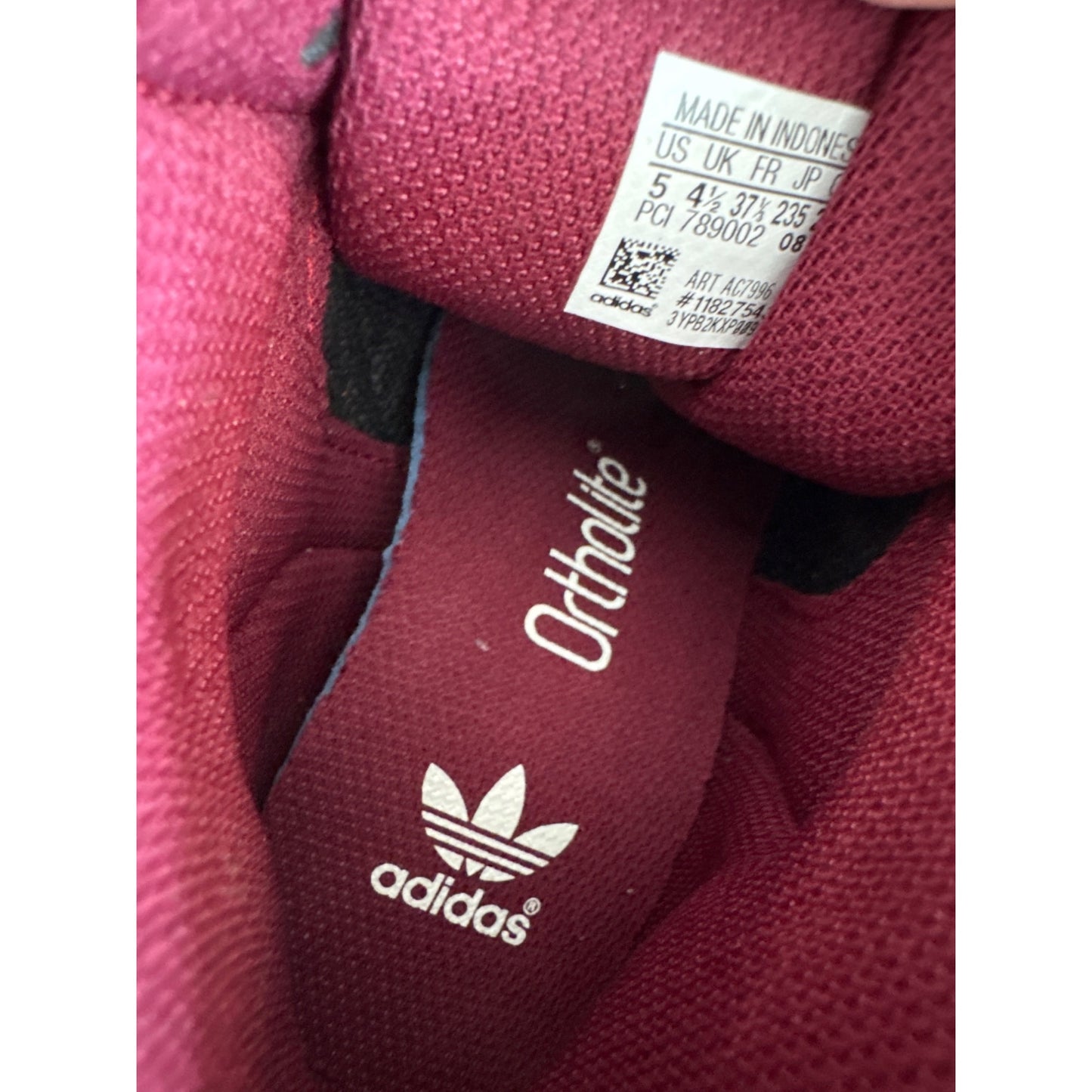 Adidas Originals Pro Model High Top Sneakers Size 5 Burgundy Velvet NIB