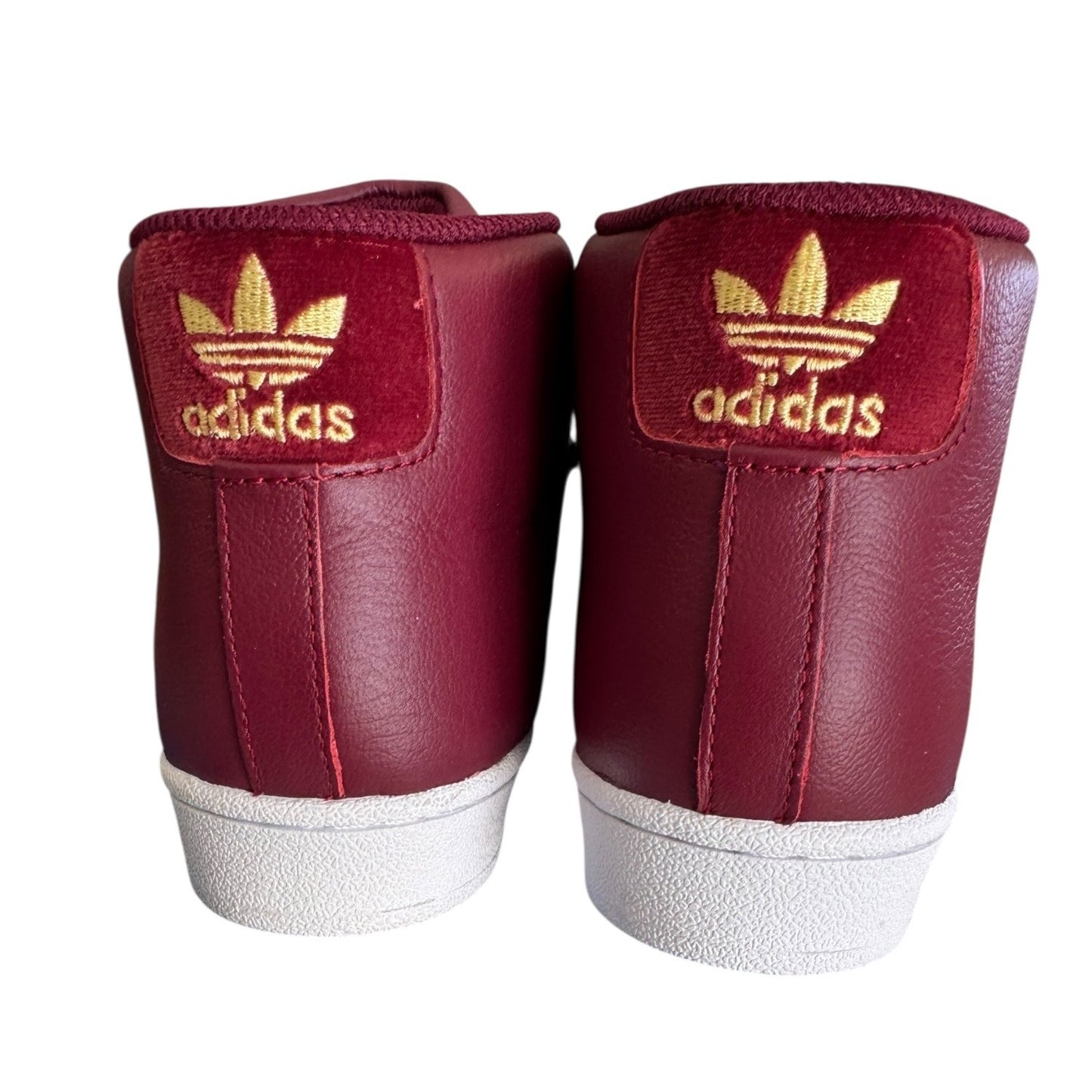 Adidas Originals Pro Model High Top Sneakers Size 5 Burgundy Velvet NIB
