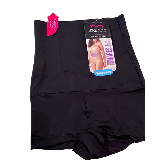 Maidenform Self Expressions High Waist Boy Short Shapewear With Cool Comfort Firm Control Style SE0761 Black Size S