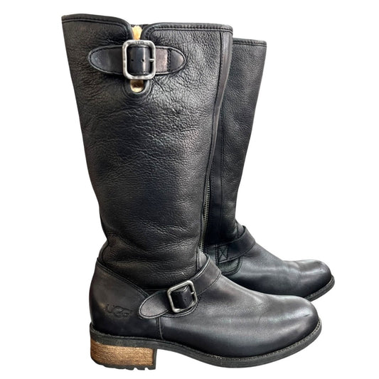 UGG Australia Soft Leather Water Resistant Women's Riding Boots Size 6.5