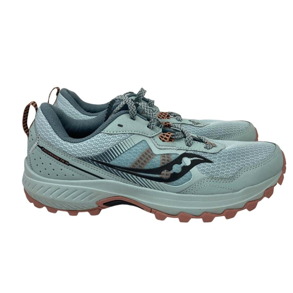 Saucony Women's TR16 Trail Running Shoes Sage Green Trail Trekker Athletic Footwear Sz 9.5