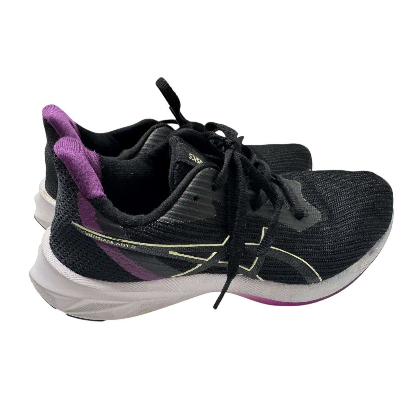 Women's Asics Versablast 3 Running Shoes Black Purple US SZ 6 Lightweight Mesh Breathable Trainer