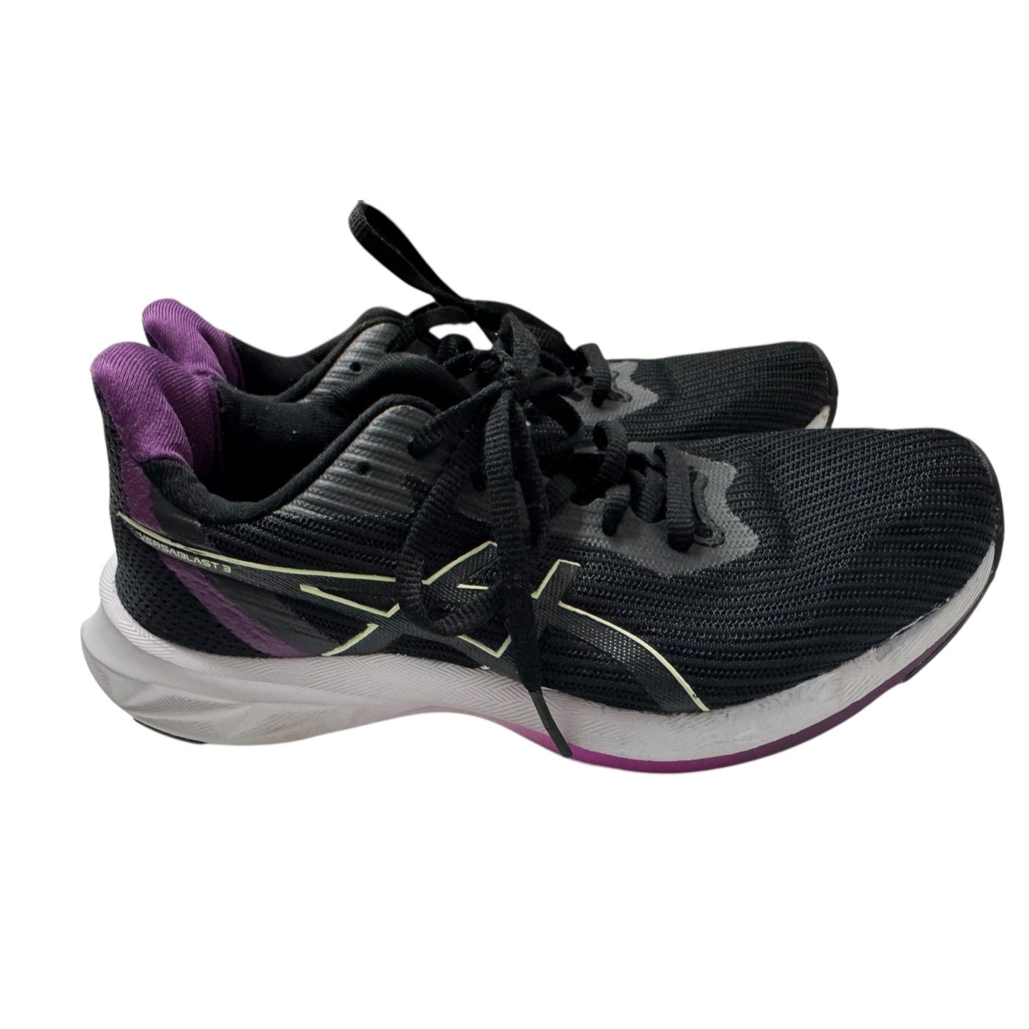 Women's Asics Versablast 3 Running Shoes Black Purple US SZ 6 Lightweight Mesh Breathable Trainer
