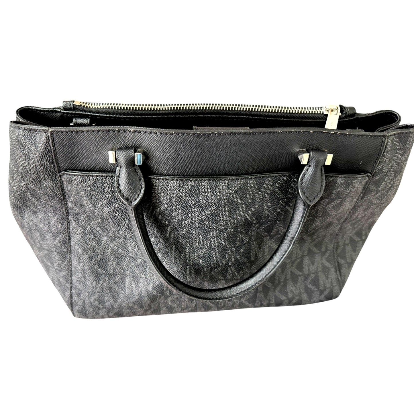Michael Kors Black Signature Graham Top Handle Purse