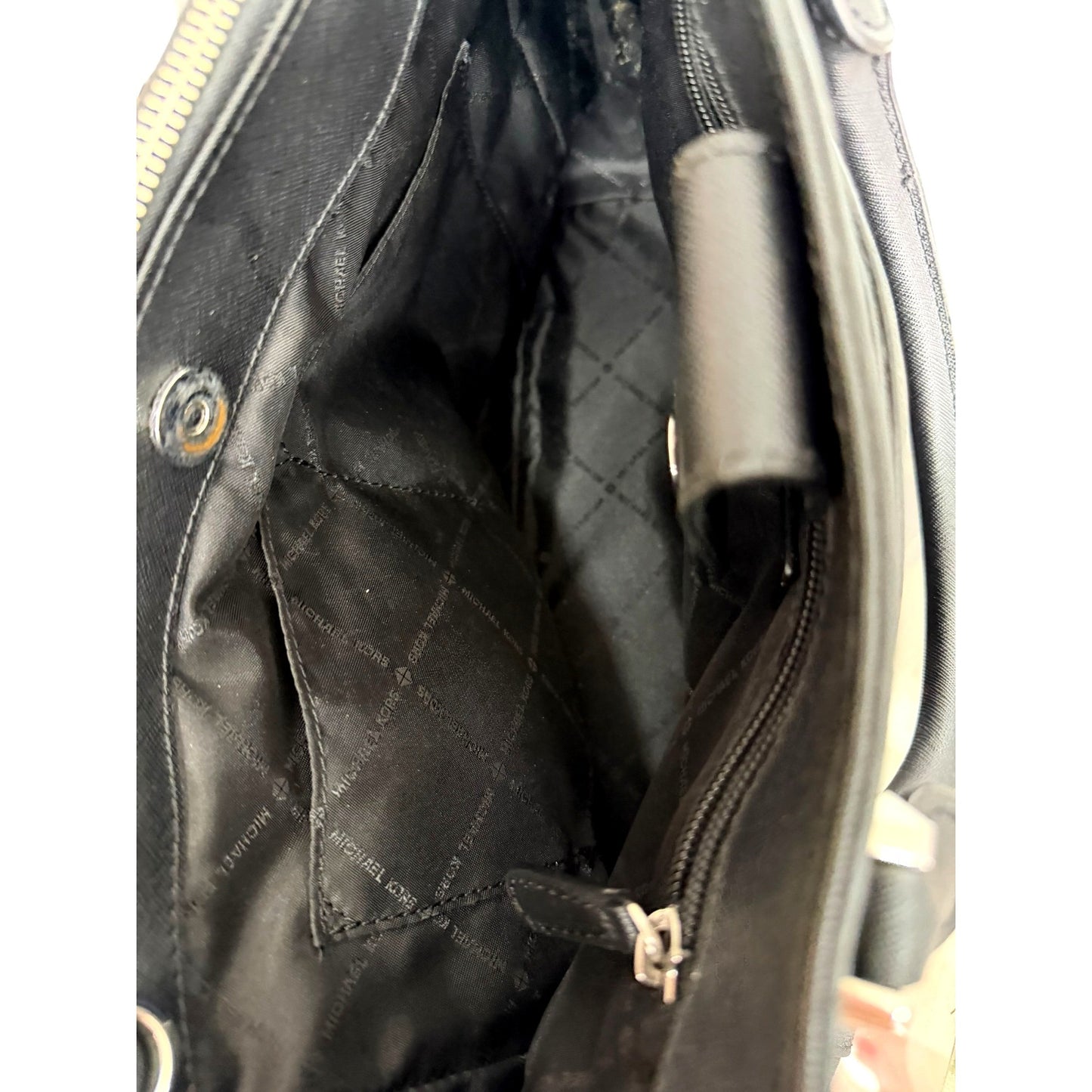 Michael Kors Black Signature Graham Top Handle Purse