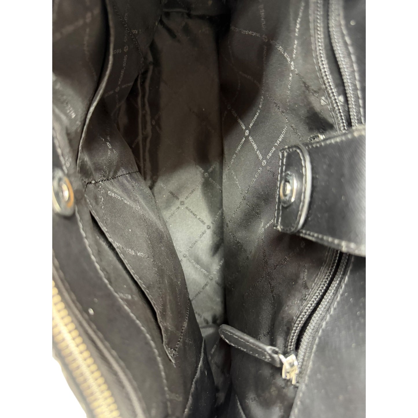 Michael Kors Black Signature Graham Top Handle Purse