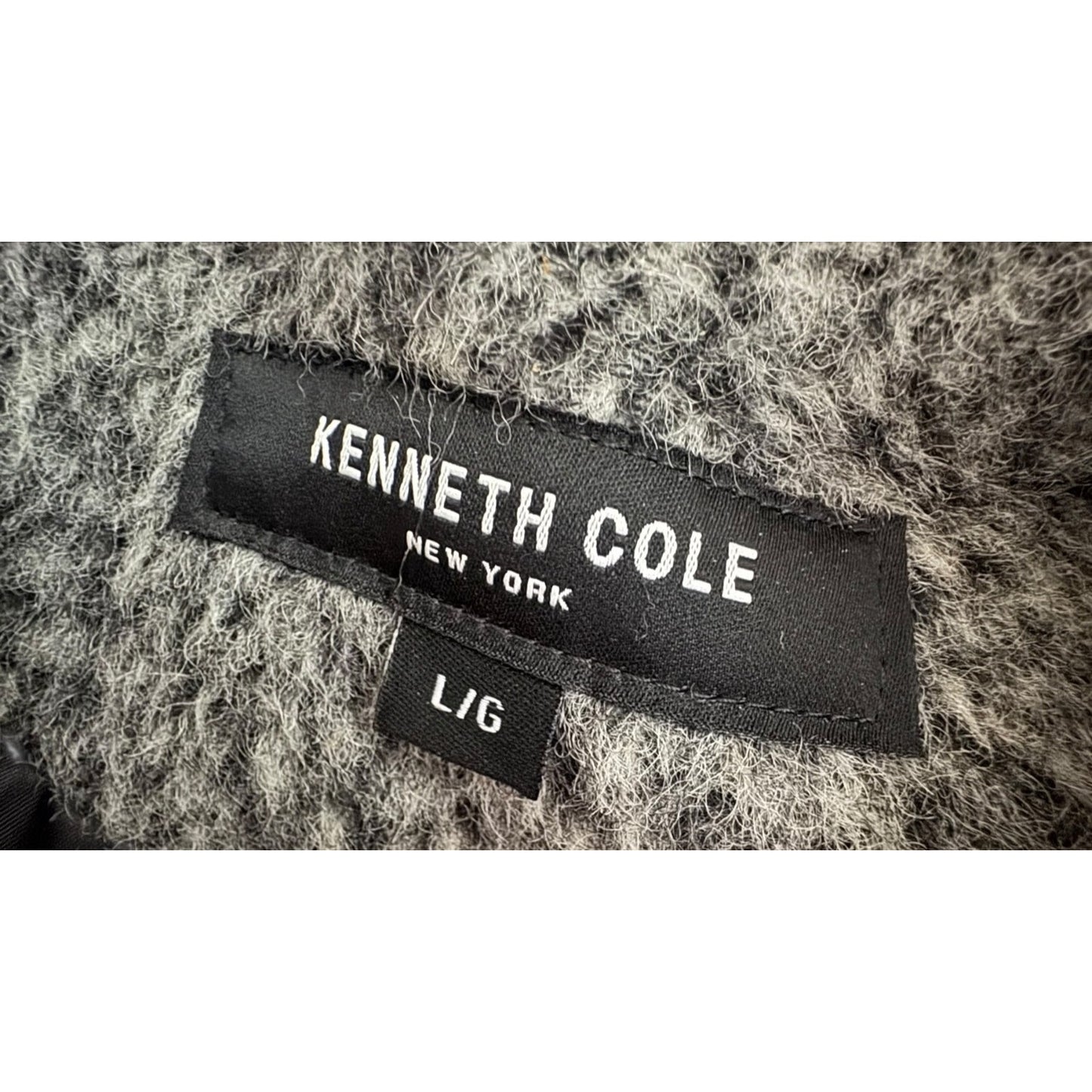 Kenneth Cole Women's Gray Wool Blend Coat L/G