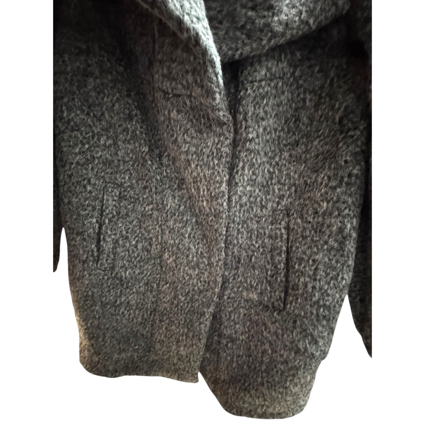 Kenneth Cole Women's Gray Wool Blend Coat L/G