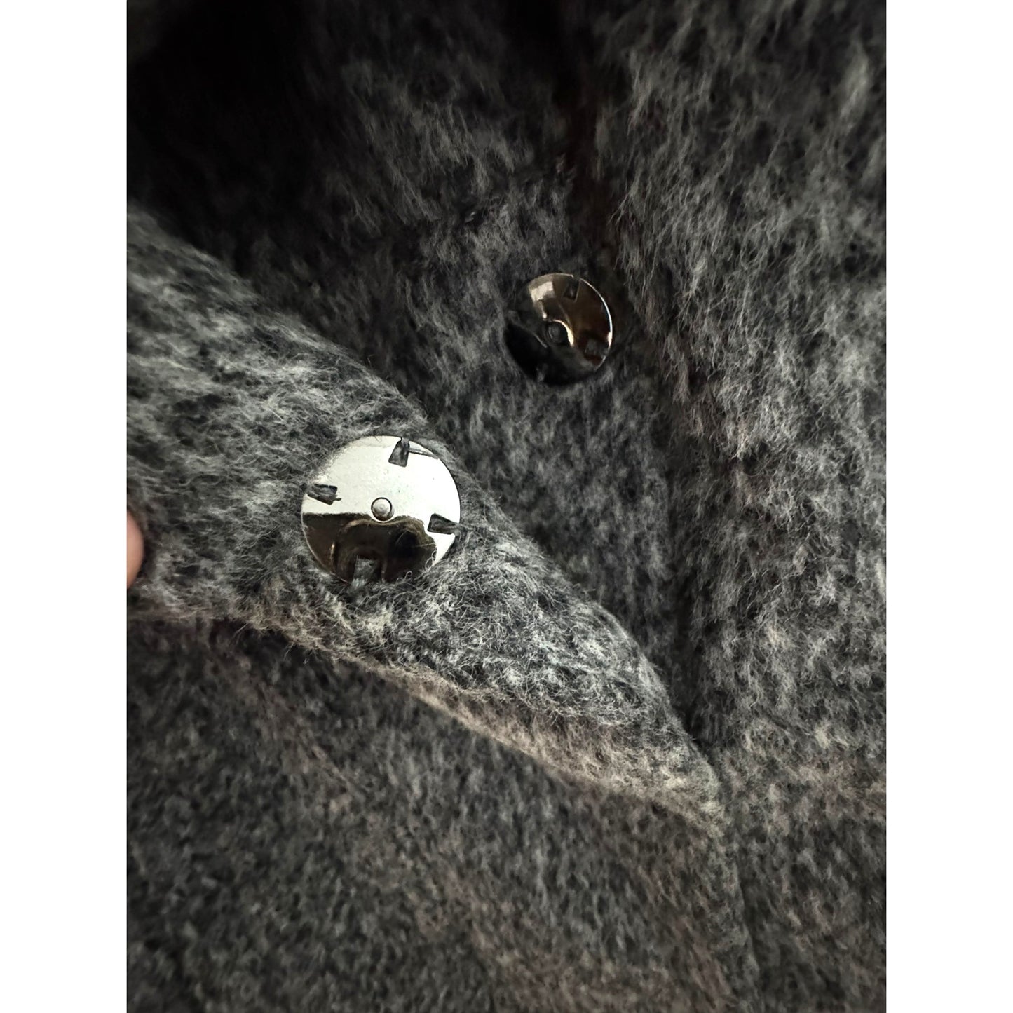 Kenneth Cole Women's Gray Wool Blend Coat L/G