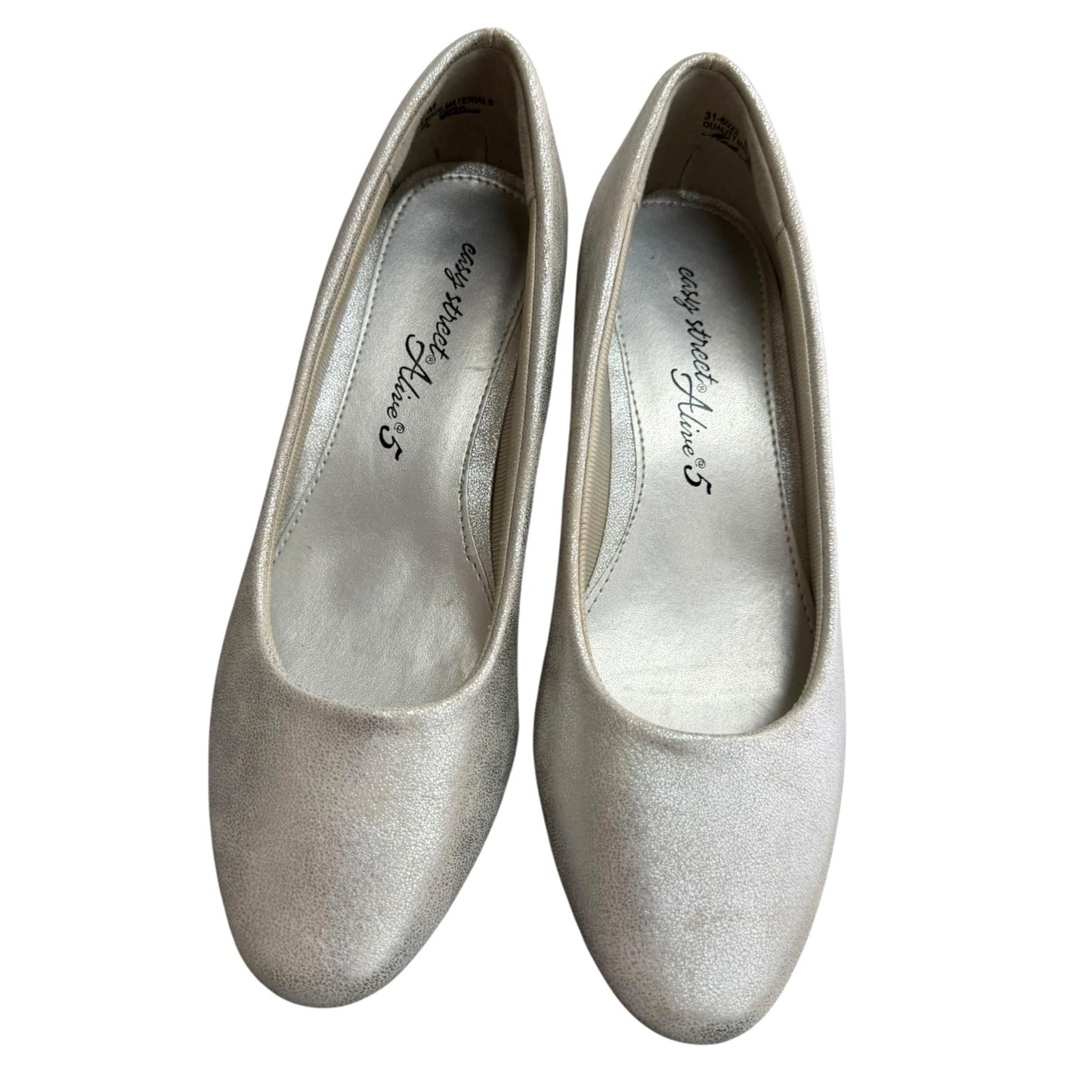 Easy Street Women's DanceFlex Heels Silver Size 6M