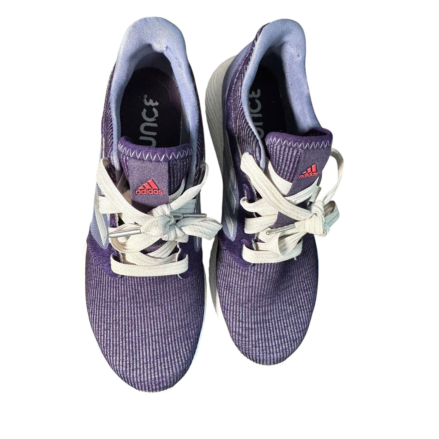 Adidas Women's Bounce Purple Edge Lux Athletic Running Shoes Lace-Up Comfortable Fit Size 9.5