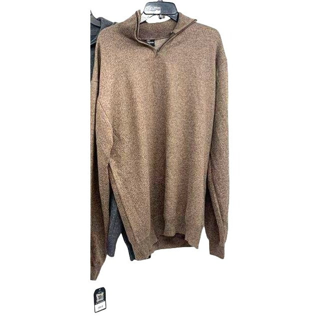 Real Essentials Brown Men's 1/4 Zip Sweater NWT Size 3XL