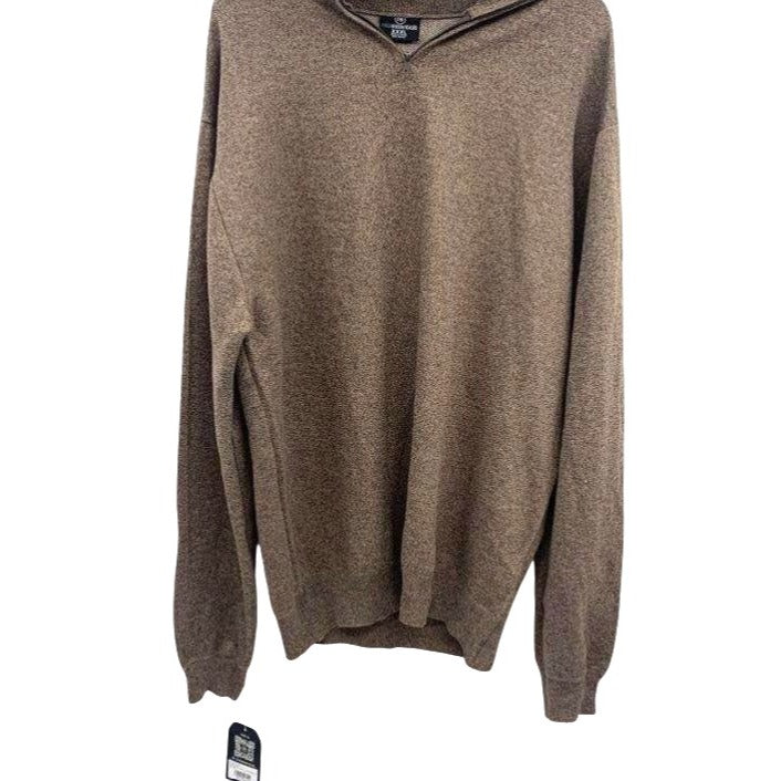Real Essentials Brown Men's 1/4 Zip Sweater NWT Size 3XL
