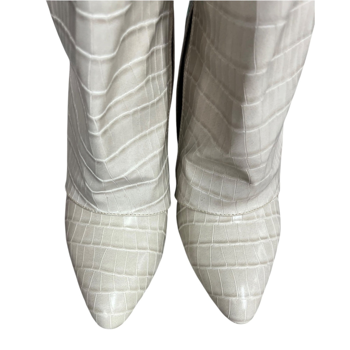 Fashion Nova Women's Croc-Embossed Knee-High Boots Size 8
