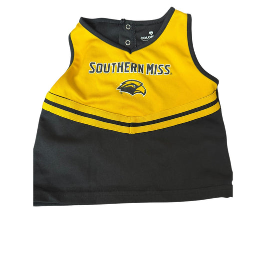 Southern Miss Toddler Cheerleader Tank Top 4T By Colosseum Black & Gold