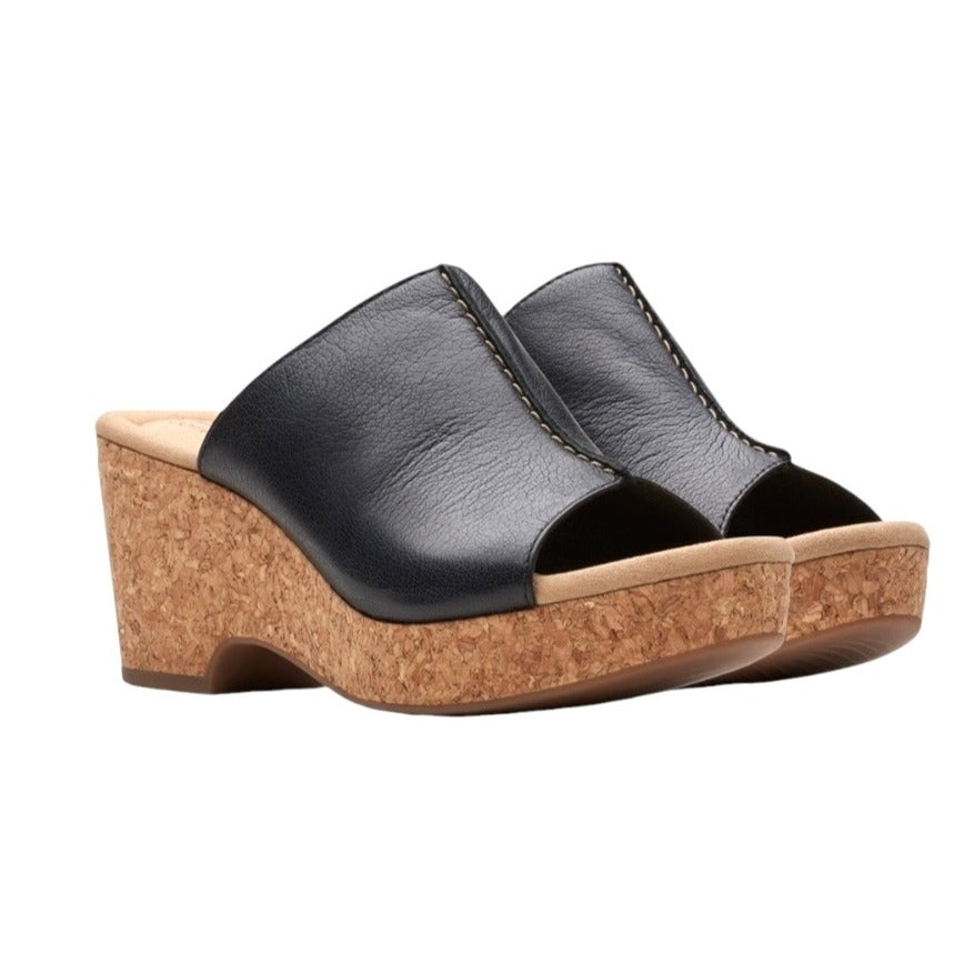 Clarks Womens Giselle Orchid Slip-On Platform Wedge Sandal NWOB Size 6.5