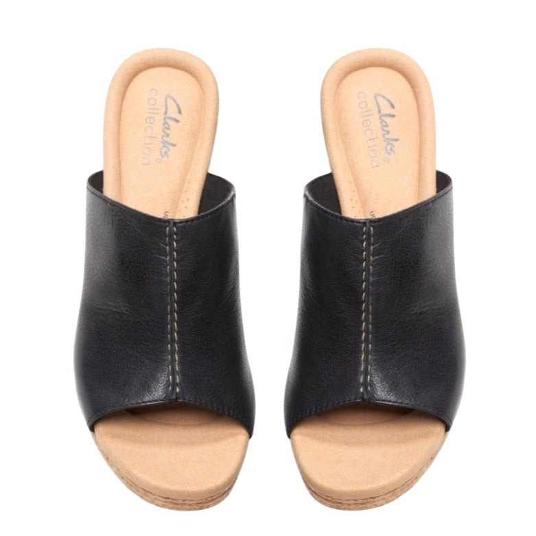 Clarks Womens Giselle Orchid Slip-On Platform Wedge Sandal NWOB Size 6.5