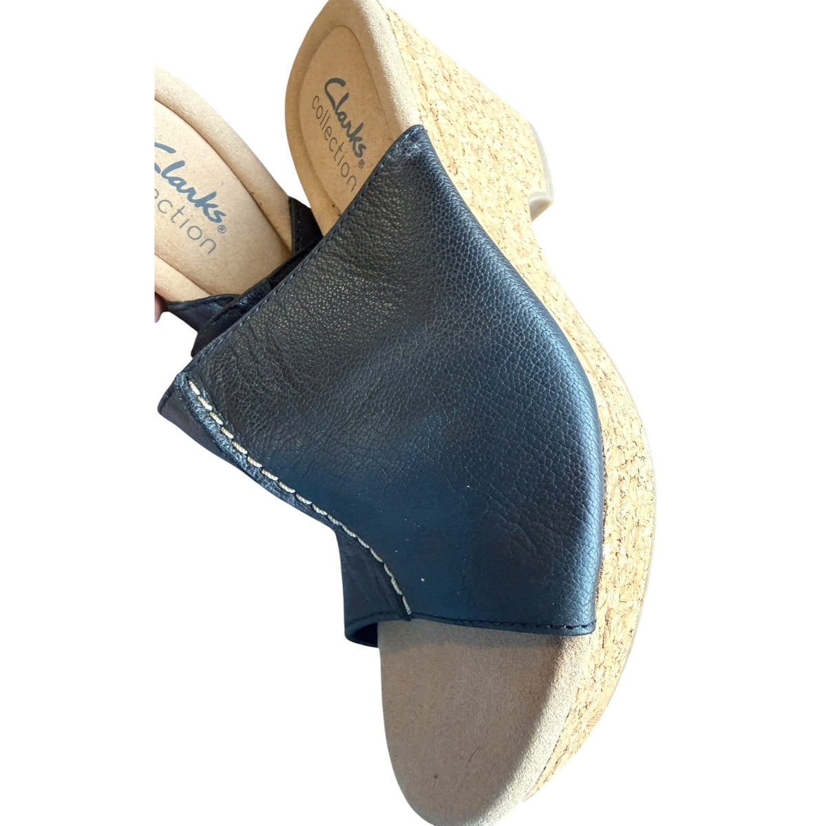 Clarks Womens Giselle Orchid Slip-On Platform Wedge Sandal NWOB Size 6.5