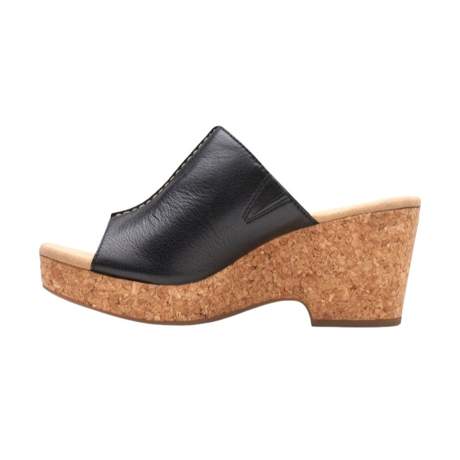Clarks Womens Giselle Orchid Slip-On Platform Wedge Sandal NWOB Size 6.5
