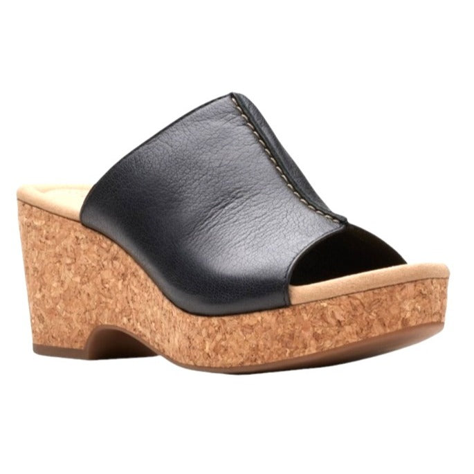 Clarks Womens Giselle Orchid Slip-On Platform Wedge Sandal NWOB Size 6.5