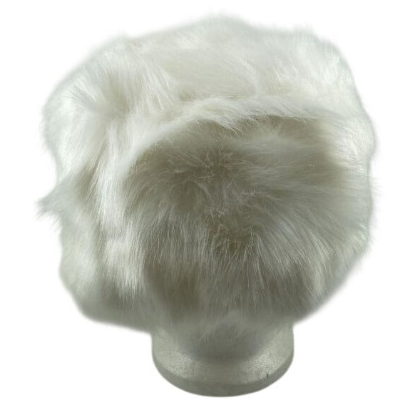 Luxe by Especially Yours White Faux Fur Trim Long Coat & Matching Hat Set Size 1X
