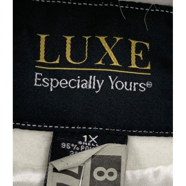 Luxe by Especially Yours White Faux Fur Trim Long Coat & Matching Hat Set Size 1X